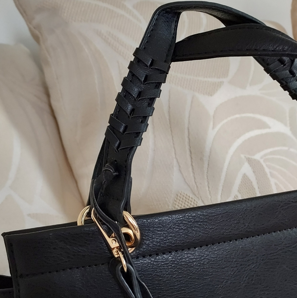 BLACK SATCHEL HANDBAG - Picture 4 of 4